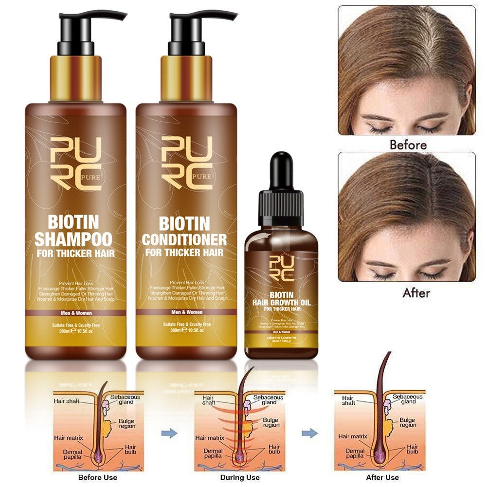 Set Profesional PURC Ginger Biotin – Șampon + Balsam + Ulei Esențial