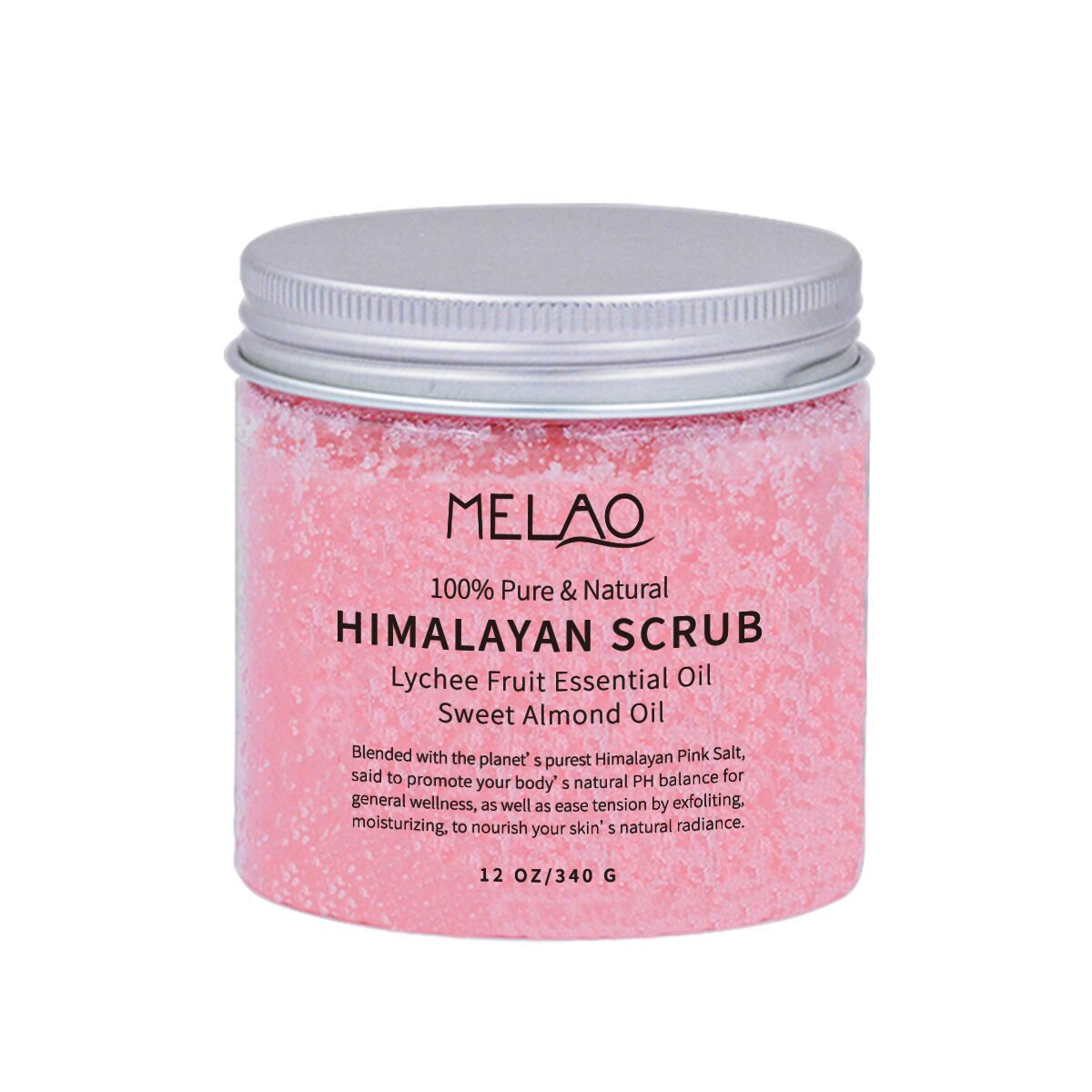 Scrub de corp cu sare roz de Himalaya
