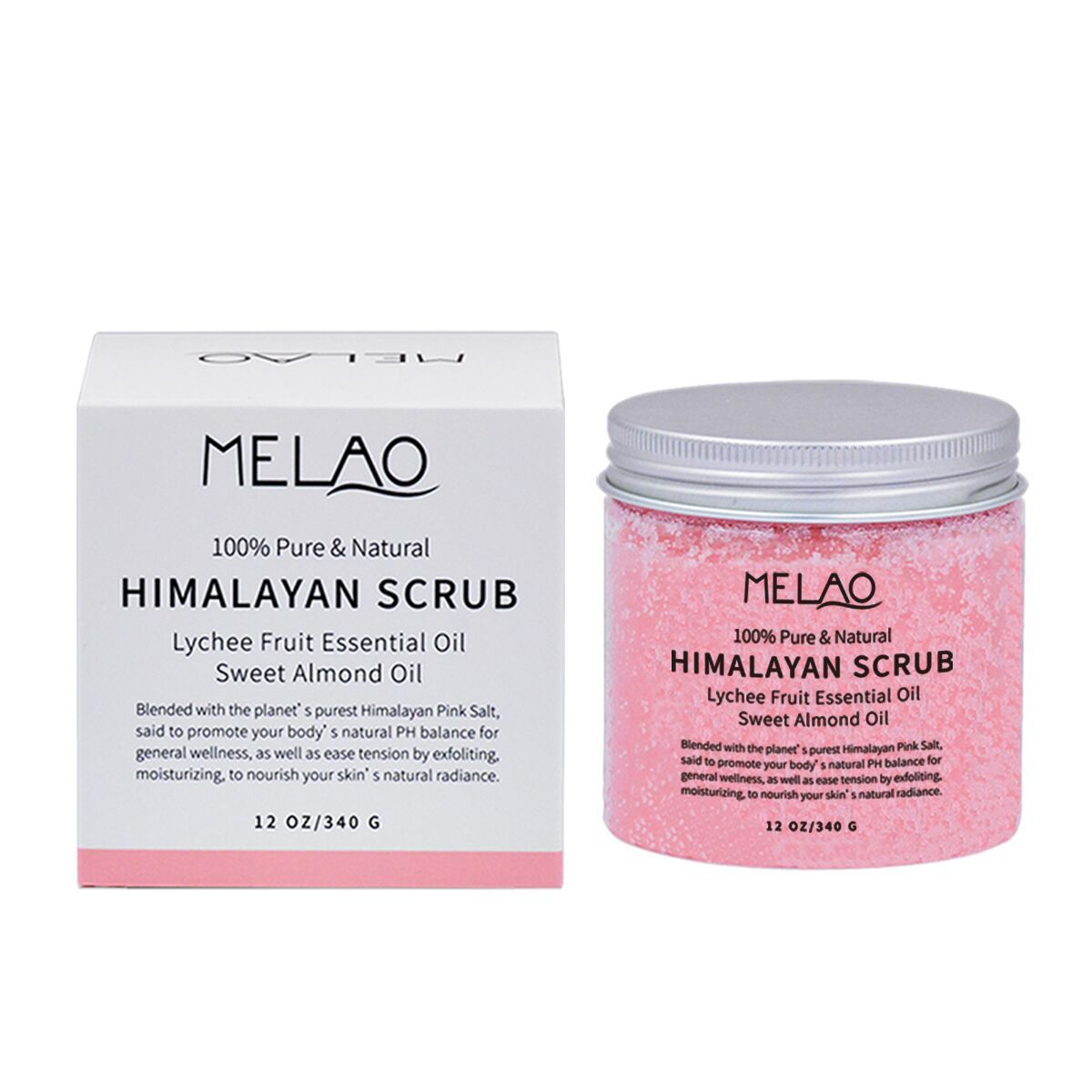 Scrub de corp cu sare roz de Himalaya
