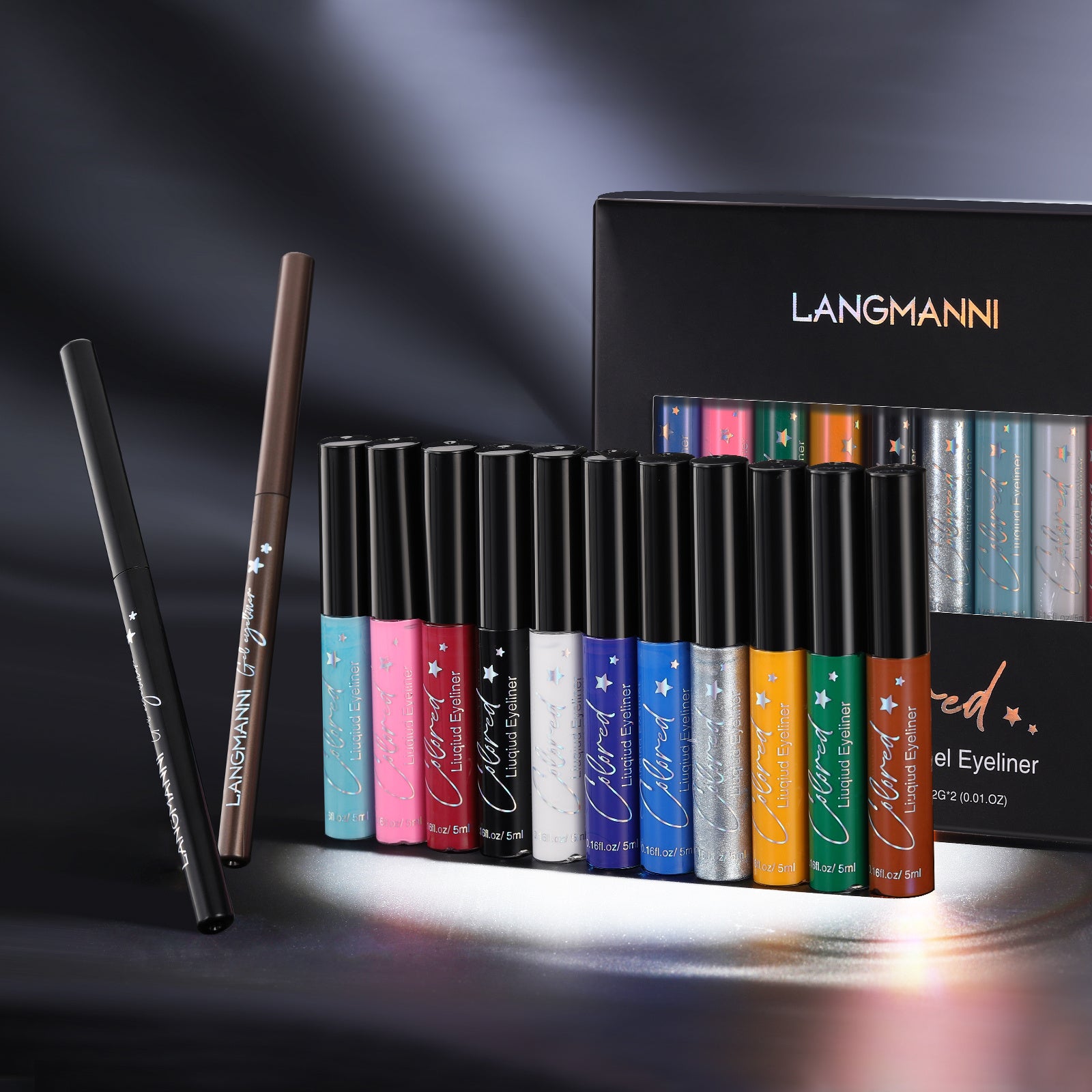 Set combinat de eyeliner lichid și creion gel pentru machiajul ochilor
