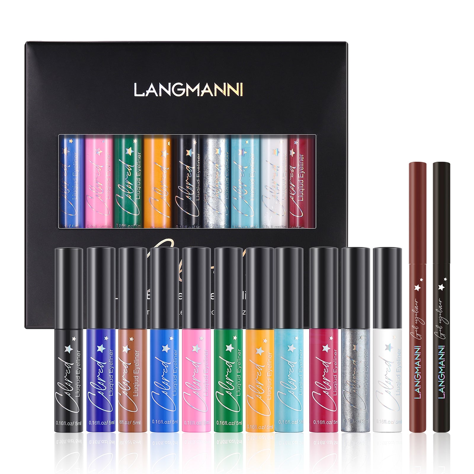 Set combinat de eyeliner lichid și creion gel pentru machiajul ochilor