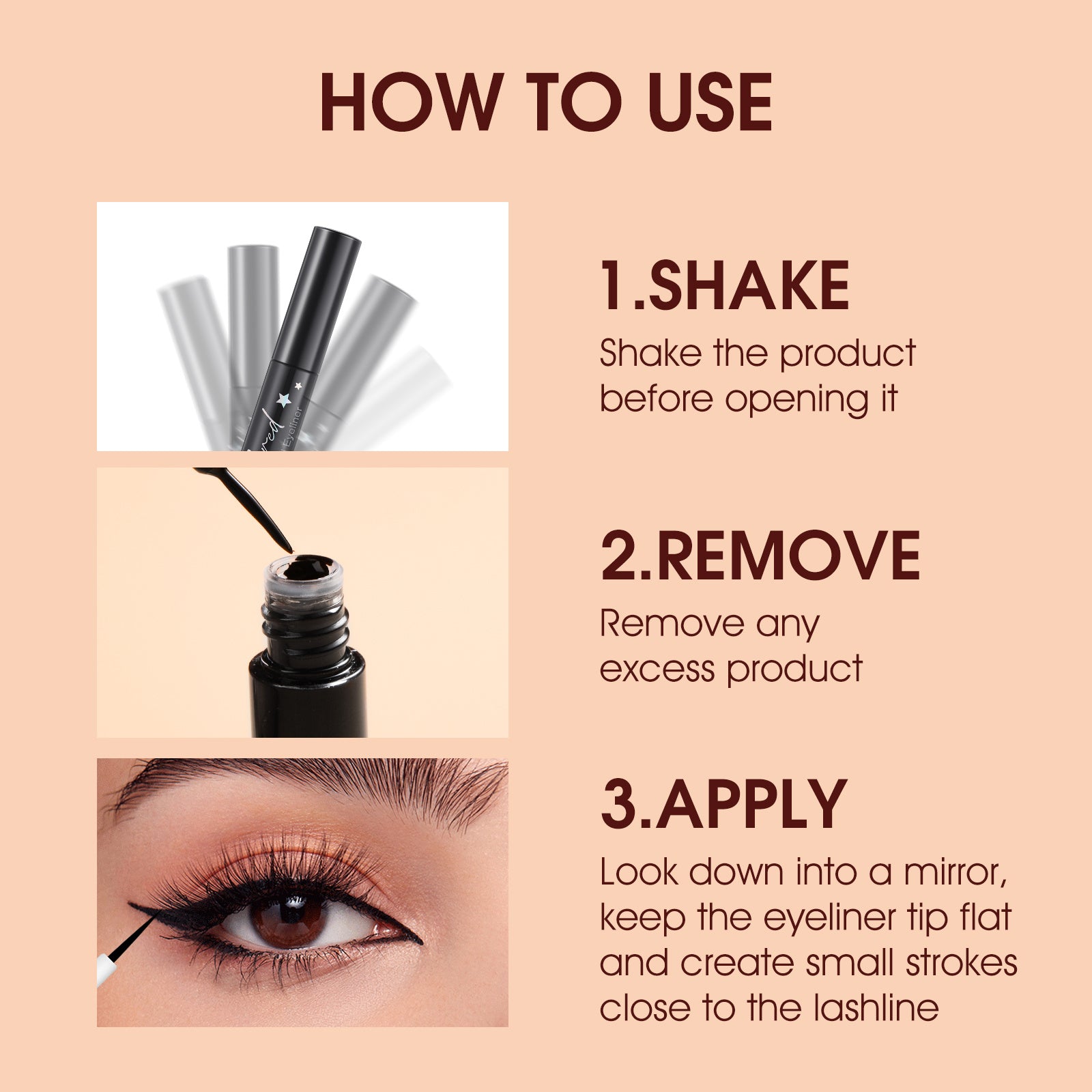 Set combinat de eyeliner lichid și creion gel pentru machiajul ochilor