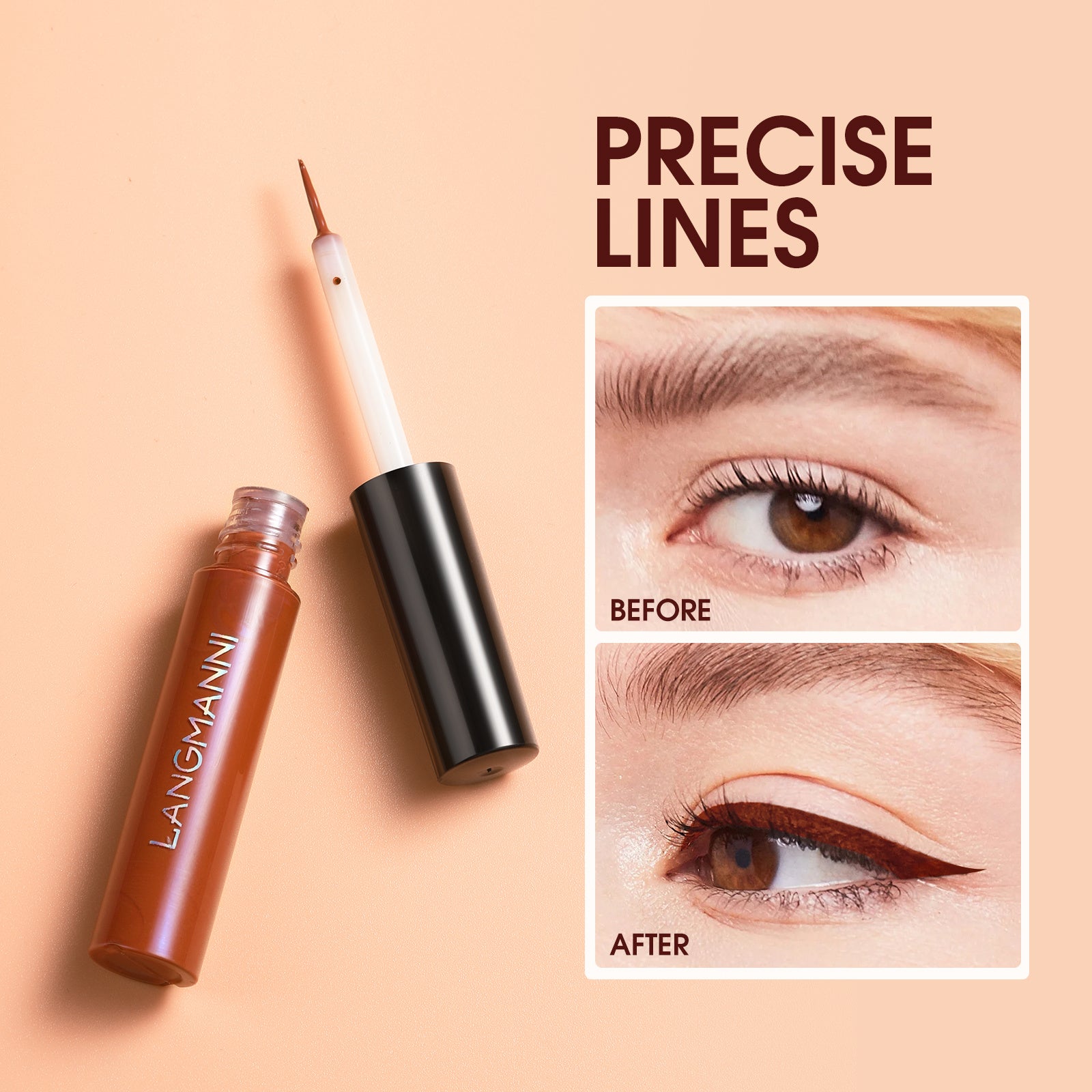 Set combinat de eyeliner lichid și creion gel pentru machiajul ochilor