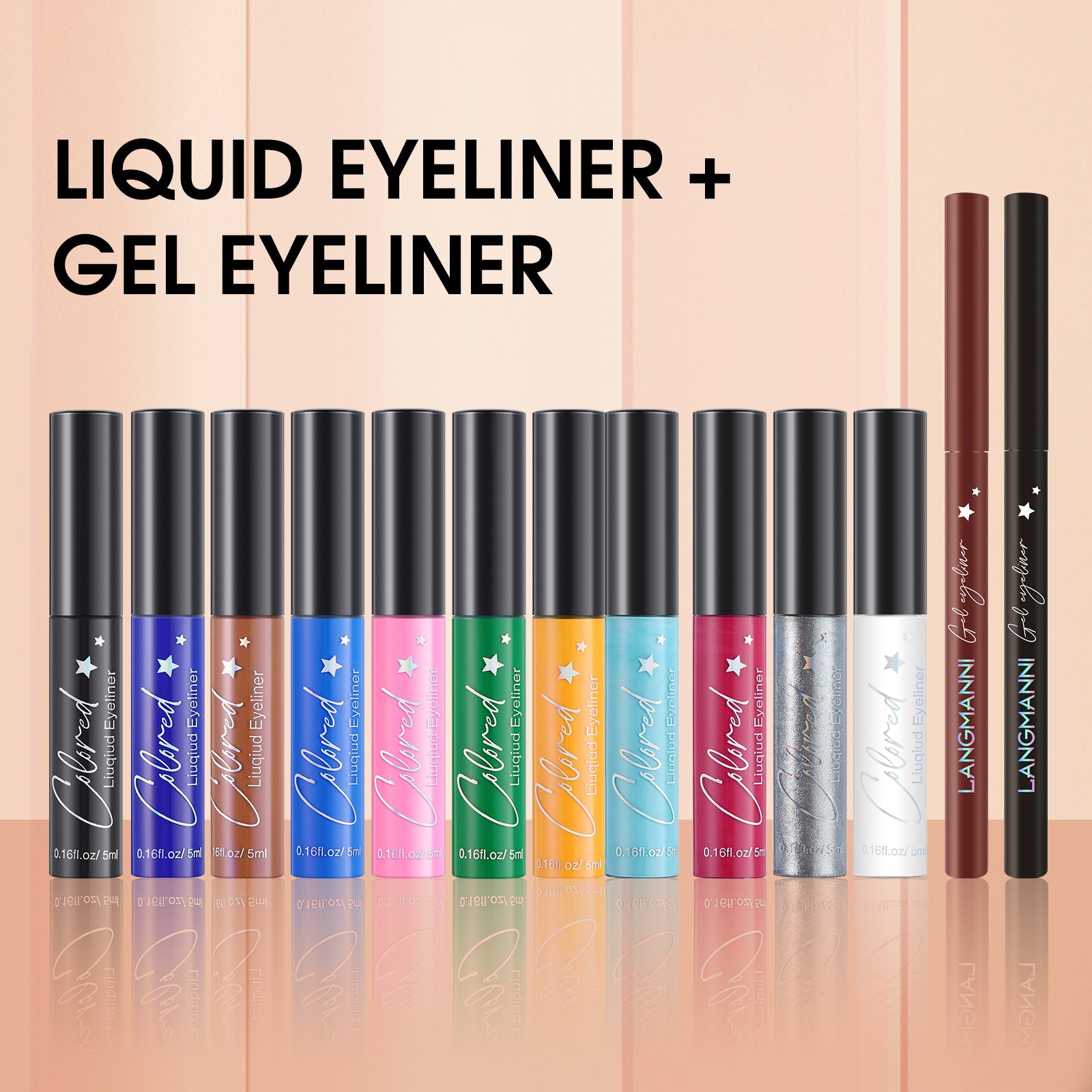 Set combinat de eyeliner lichid și creion gel pentru machiajul ochilor