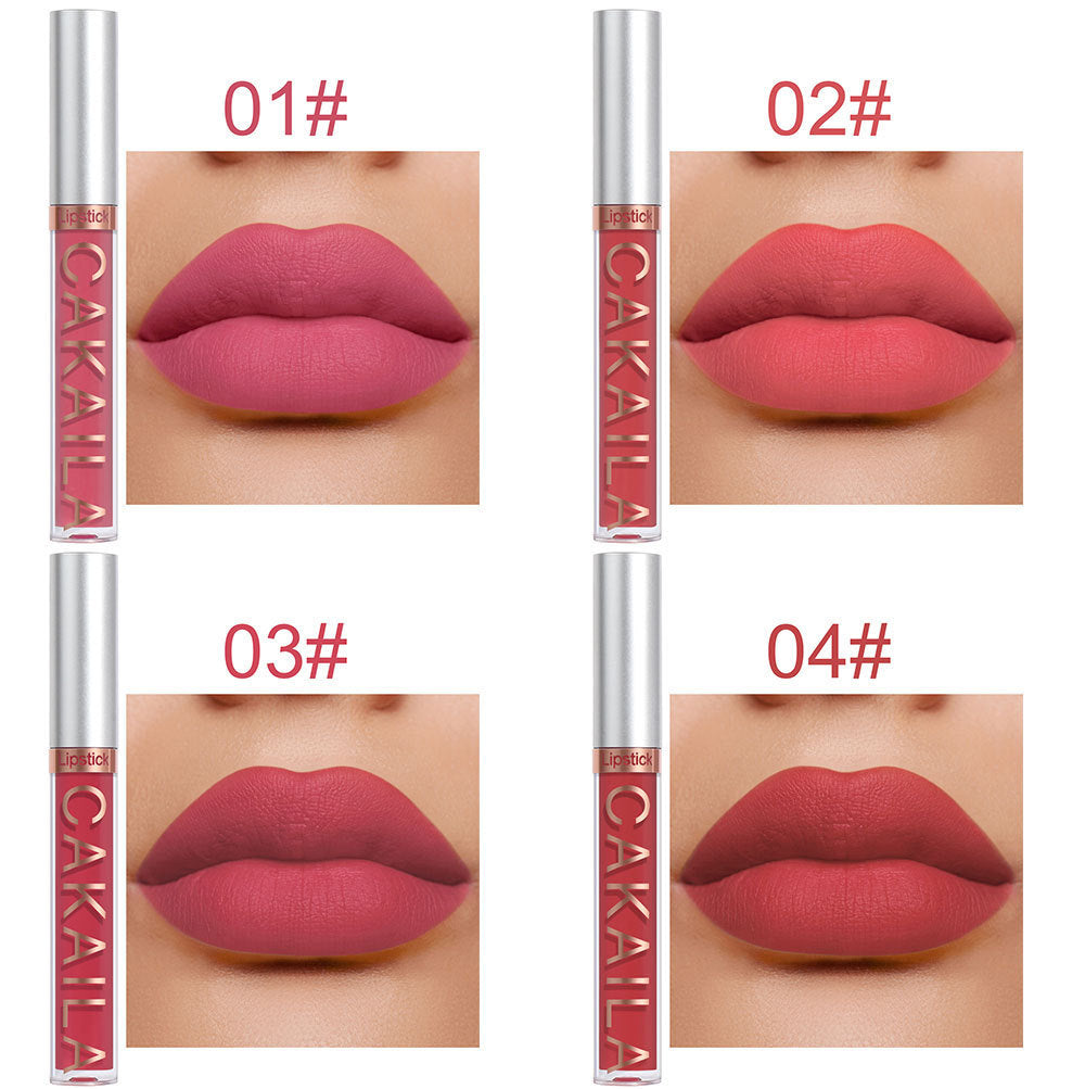Set de 10 luciuri de buze mate rezistente la apă – Matte Nonstick Cup Waterproof Lip Gloss