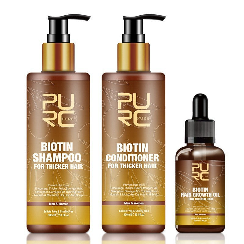 Set Profesional PURC Ginger Biotin – Șampon + Balsam + Ulei Esențial