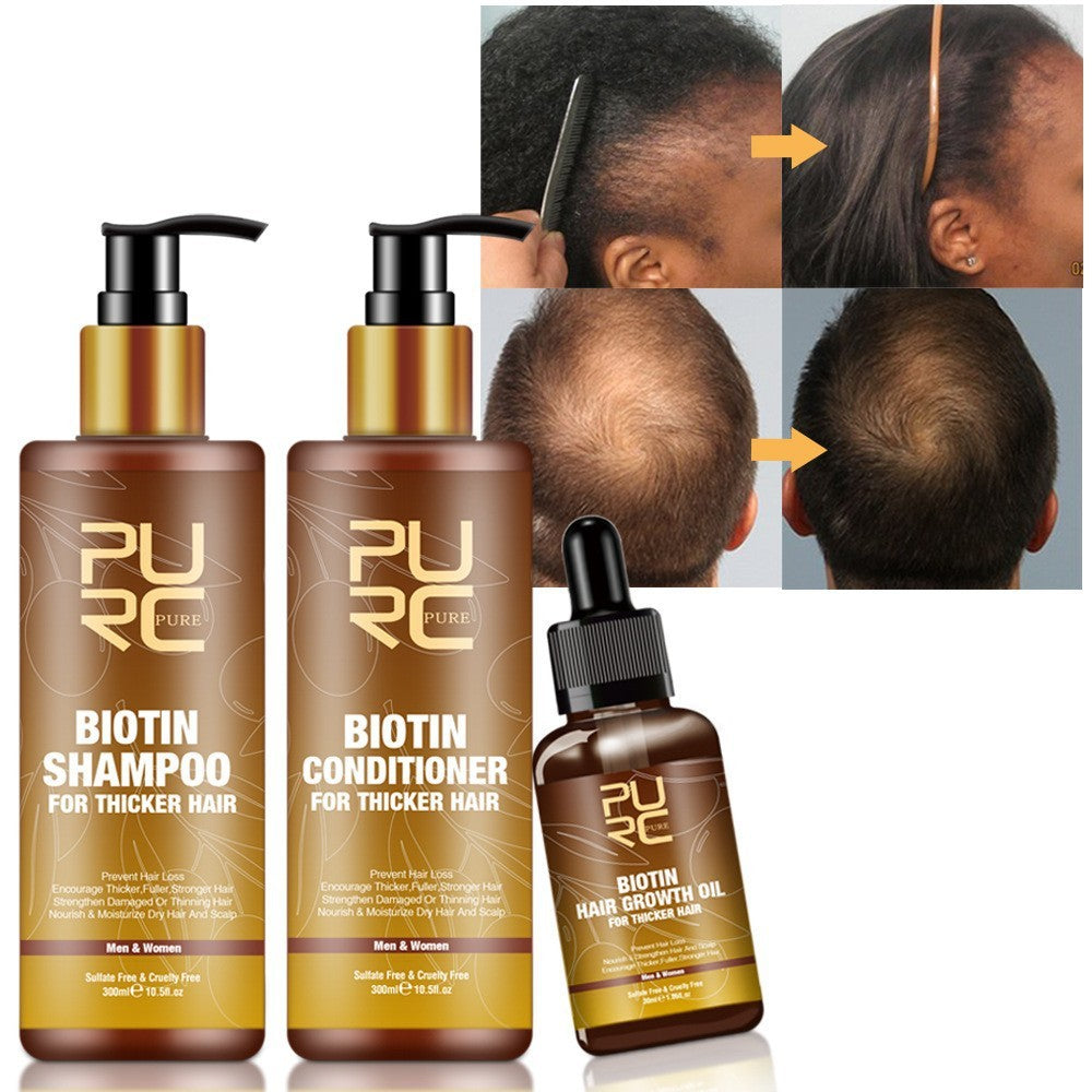 Set Profesional PURC Ginger Biotin – Șampon + Balsam + Ulei Esențial