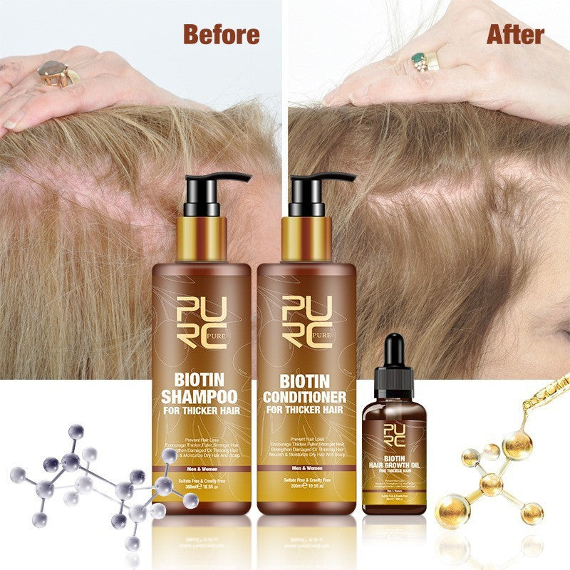 Set Profesional PURC Ginger Biotin – Șampon + Balsam + Ulei Esențial